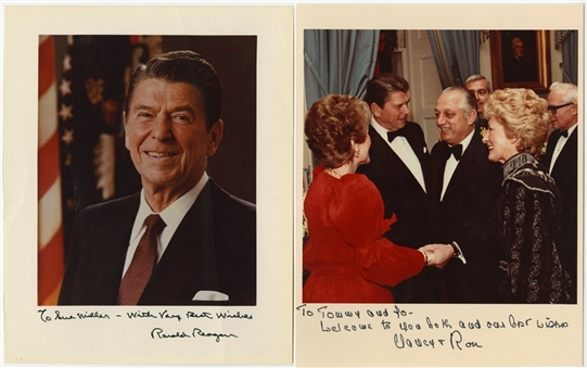 Ronald Reagan Signed And Inscribed 8x10 Photos - Lot of 2 (PSA/DNA)